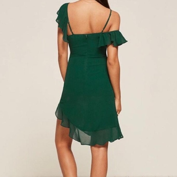 Reformation Adora Dress Dark Green NWT Size 12 - Picture 2 of 8